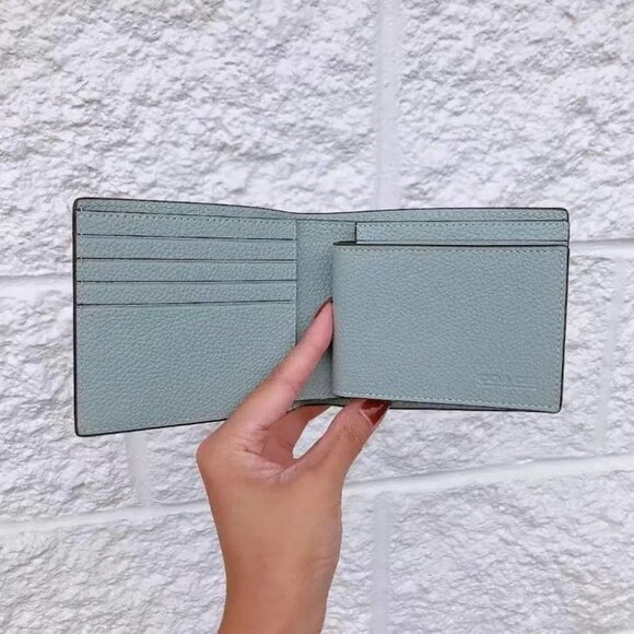 Coach C6698 3 In 1 Wallet In Aqua/Midnight Navy - Picture 6 of 7